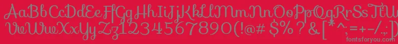 SofiaRegular Font – Gray Fonts on Red Background