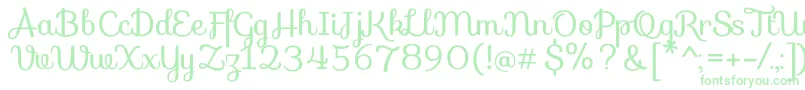 SofiaRegular Font – Green Fonts on White Background