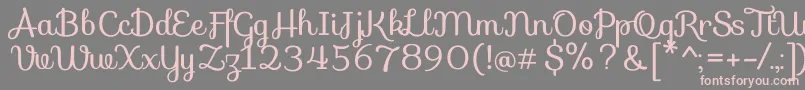 SofiaRegular Font – Pink Fonts on Gray Background
