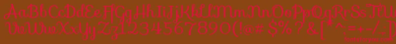 SofiaRegular Font – Red Fonts on Brown Background