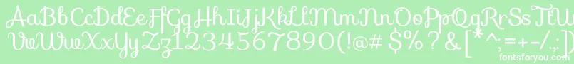 SofiaRegular Font – White Fonts on Green Background