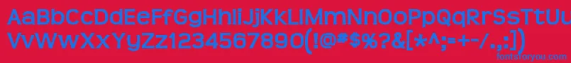 TeenBd-fontti – siniset fontit punaisella taustalla