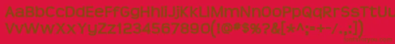 TeenBd Font – Brown Fonts on Red Background
