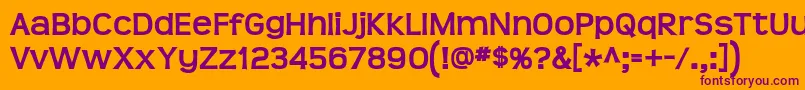 TeenBd Font – Purple Fonts on Orange Background