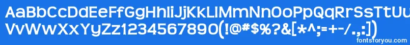 TeenBd Font – White Fonts on Blue Background