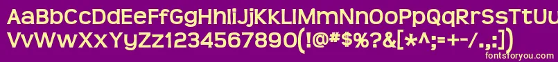 TeenBd Font – Yellow Fonts on Purple Background