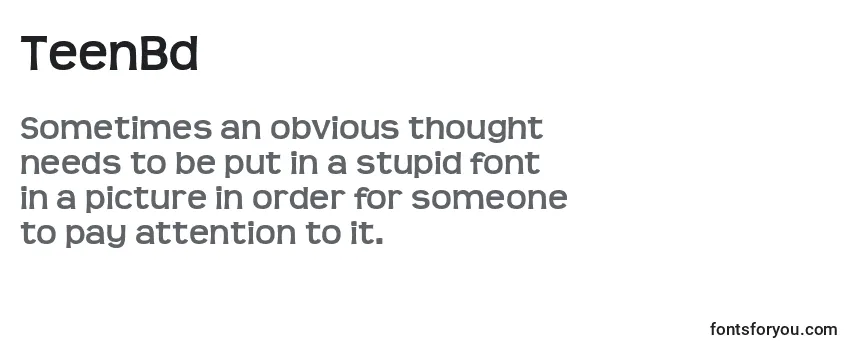 Review of the TeenBd Font