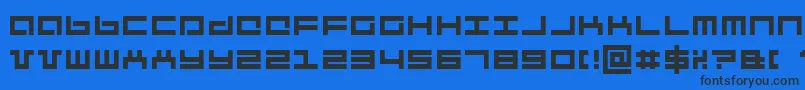 フォントMecha – 黒い文字の青い背景
