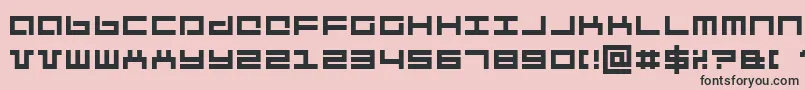 Mecha Font – Black Fonts on Pink Background