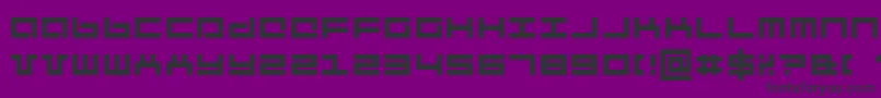 フォントMecha – 紫の背景に黒い文字