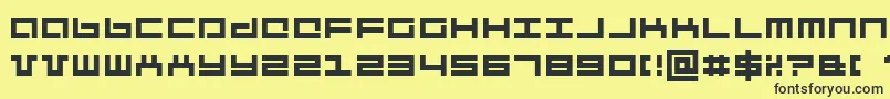 Mecha Font – Black Fonts on Yellow Background