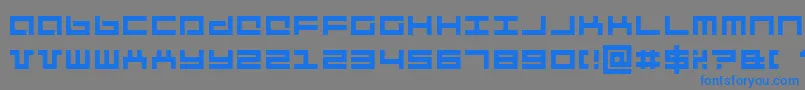 Mecha Font – Blue Fonts on Gray Background