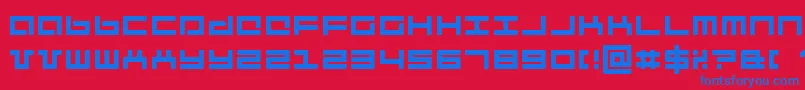 More about Mecha Font Mecha Font – Blue Fonts on Red Background