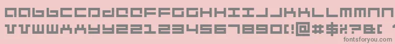 Mecha Font – Gray Fonts on Pink Background