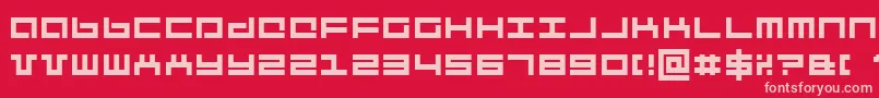 Шрифт Mecha – розовые шрифты на красном фоне