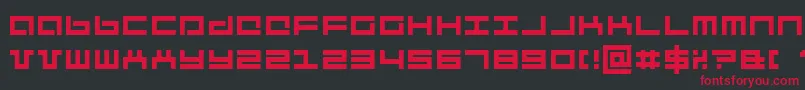 Mecha Font – Red Fonts on Black Background