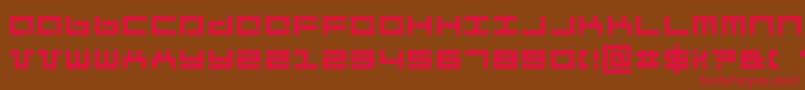 Mecha Font – Red Fonts on Brown Background
