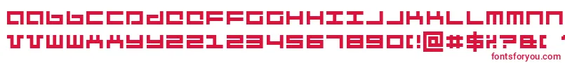 Mecha Font – Red Fonts on White Background