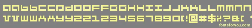 Mecha Font – Yellow Fonts on Gray Background