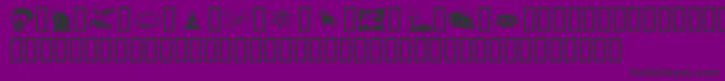 Halloweenies Font – Black Fonts on Purple Background