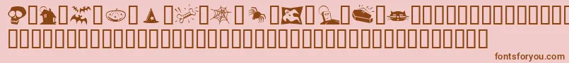 Halloweenies Font – Brown Fonts on Pink Background