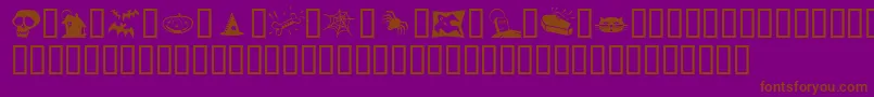 Halloweenies Font – Brown Fonts on Purple Background