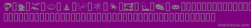Halloweenies Font – Gray Fonts on Purple Background