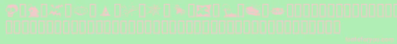 Halloweenies Font – Pink Fonts on Green Background