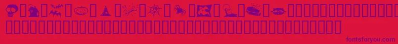 Halloweenies Font – Purple Fonts on Red Background
