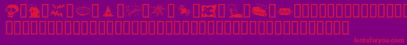 Halloweenies Font – Red Fonts on Purple Background