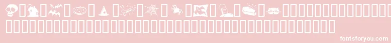 Halloweenies Font – White Fonts on Pink Background