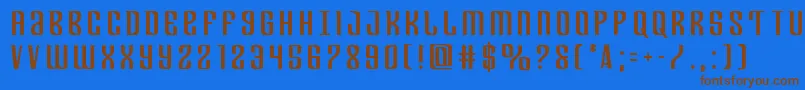 Departmenthtitle Font – Brown Fonts on Blue Background