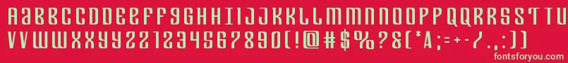 フォントDepartmenthtitle – 赤い背景に緑の文字