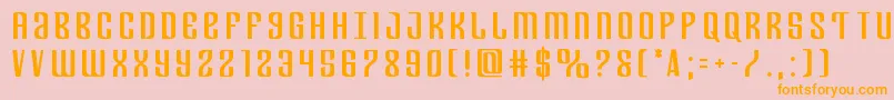 Departmenthtitle Font – Orange Fonts on Pink Background