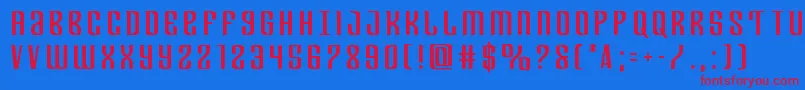 Departmenthtitle Font – Red Fonts on Blue Background