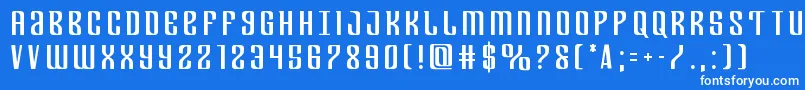 Шрифт Departmenthtitle – белые шрифты на синем фоне