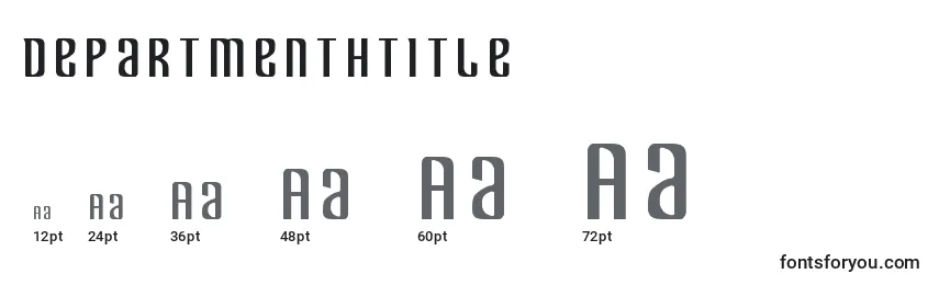 Departmenthtitle Font Sizes