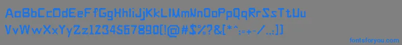 フォントTongkonanRegular – 灰色の背景に青い文字