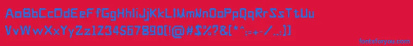 TongkonanRegular Font – Blue Fonts on Red Background