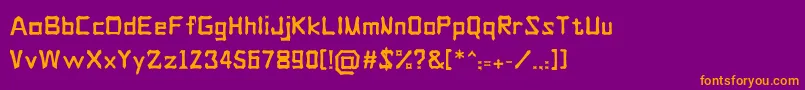 Шрифт TongkonanRegular – оранжевые шрифты на фиолетовом фоне