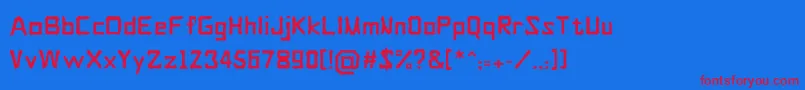 TongkonanRegular Font – Red Fonts on Blue Background