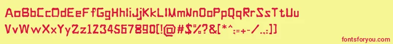 TongkonanRegular Font – Red Fonts on Yellow Background