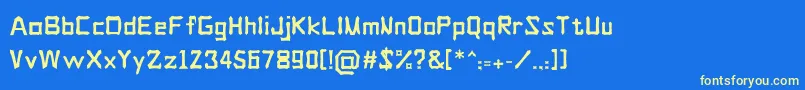 TongkonanRegular Font – Yellow Fonts on Blue Background