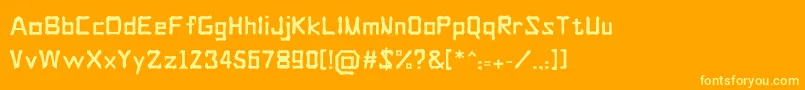 TongkonanRegular Font – Yellow Fonts on Orange Background