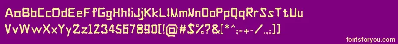 TongkonanRegular Font – Yellow Fonts on Purple Background