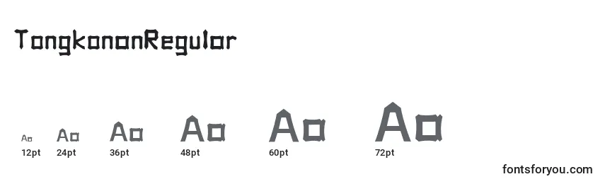 Размеры шрифта TongkonanRegular