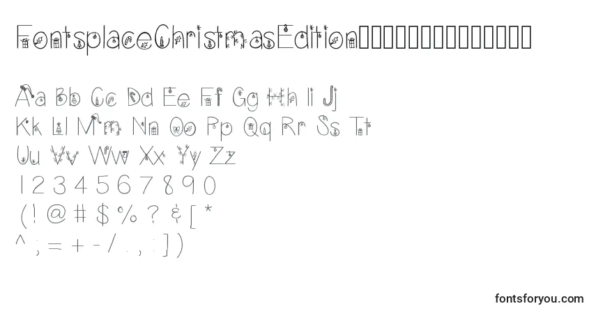 FontsplaceChristmasEditionРћР±С‹С‡РЅС‹Р№ Font – alphabet, numbers, special characters