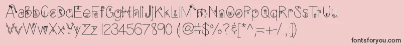 FontsplaceChristmasEditionРћР±С‹С‡РЅС‹Р№ Font – Black Fonts on Pink Background