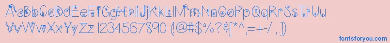 FontsplaceChristmasEditionРћР±С‹С‡РЅС‹Р№ Font – Blue Fonts on Pink Background