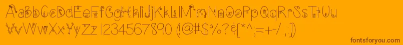 FontsplaceChristmasEditionРћР±С‹С‡РЅС‹Р№ Font – Brown Fonts on Orange Background